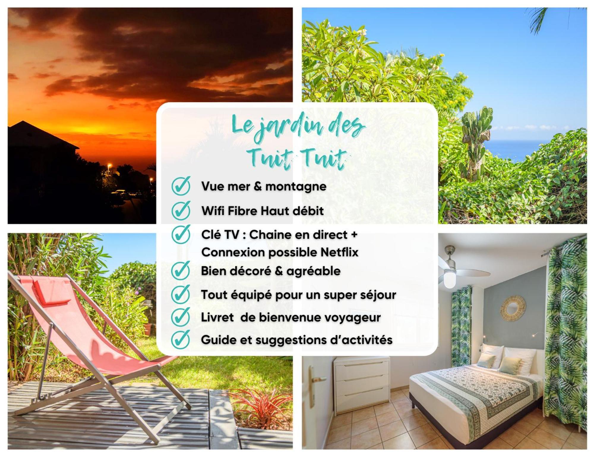 Le Jardin Des Tuit Tuit * Vue Mer * Cozy Saint-Leu Kültér fotó